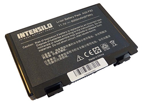 INTENSILO Li-Ion Akku 6000mAh (10.8V) für Notebook Laptop Asus X70a, X70ab, X70ad, X70ae, X70af, X70il wie A32-F82, A32-F52, L0690L6.