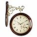 Produktbild OLQMY-Europäischen Stil doppelseitige Wanduhr, Wohnzimmer große zwei Seiten einer Quarzuhr, ultra-leise kreative Mode Holz Wanduhr,A