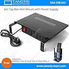 Tanotis Set Top Box Wall Mount Stand with inbuilt Power Supply Sockets Extension Box - High Quality, Strong Built