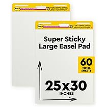 2 Blocchi Post-it Super Sticky - Fogli A Quadretti 635x775 Mm, Adesivo Rimovibile