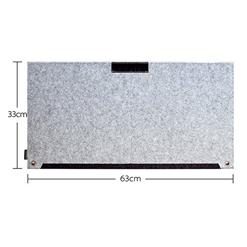 Alfombrilla de rat  n multifunci  n ANGTUO Escritorio de escritura fijo Alfombrilla de cuaderno de feltro con bolsa de almacenamiento l  piz insertado en la oficina del hogar esencial gris