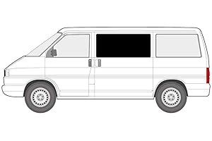 Just Kampers Transporter T4 Blackout Curtain Set Sliding Door and Opposite Sliding Door Compatible with VW T4 Transporter