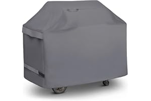 Unicook BBQ Cover Large, Heavy Duty Waterproof Outdoor Barbecue Gas Grill Cover, Resistant Oxford Fabric, Compatible for Weber Char-Broil Outback Barbecues and More, (165 x 61 x 112 cm, Grey)