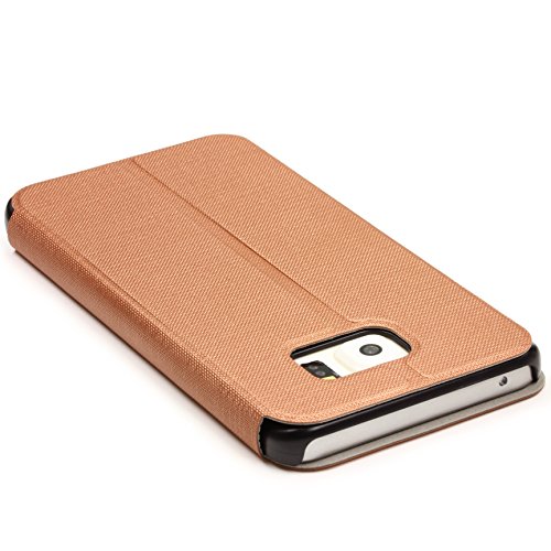 Urcover   Funda Galaxy Note 5  Carcasa Libro S-View  Cierre magnetico  Funcion Soporte  Anti-ara  azos  Billetera Flip Cover Protector Samsung Galaxy Note 5- Caf  