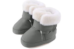 LACOFIA Baby Jungen Mädchen Winterschuhe Baby Winter Stiefel mit Rutschfester Weicher Sohle Krabbelschuhe