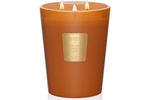 ‎M&SENSE M&SENSE Świeca Zapachowa XXL Karamelowo-Dyniowy Latte – 990g (3 knoty), 150h, naturalne świece sojowe, aromaterapia, relaks, dekoracja wnętrz, prezent