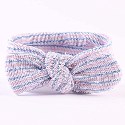 Demiawaking Baby Kinder Mädche Bowknot Stirnband Baumwolle Stretchbar Schmetterling Knoten Haarband - 5