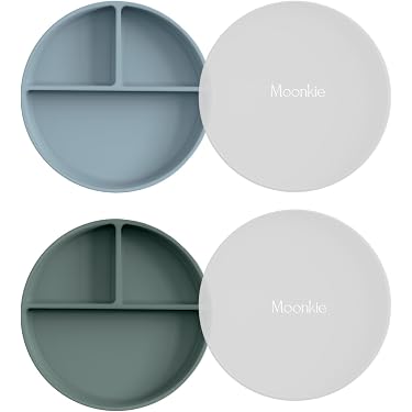 Moonkie Contenitori Pappa Neonati Silicone, 12 Pezzi Vasetti Pappa