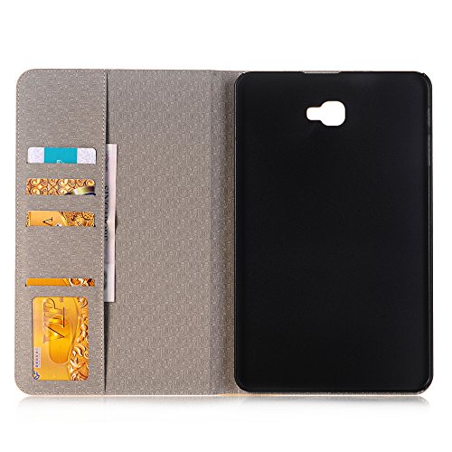 Samsung Galaxy Tab A 10.1 Fall, TechCode® PU LUXUS LEDER HÜLLE Für Samsung Galaxy Tab A 25,7 cm (2016 Version sm-t580 N sm-t585 N) – mit integriertem Ständer/Smart Cover Auto Wake & Sleep - 6