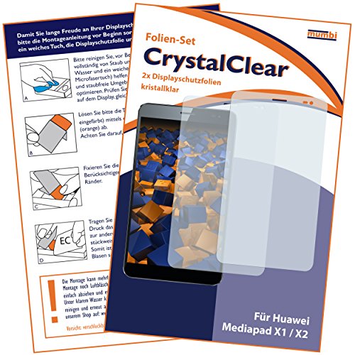 2 x mumbi Schutzfolie Huawei Mediapad X1 / X2 Folie Displayschutzfolie - 2