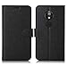 Produktbild Eastcoo Motorola Moto E5 Play Hülle Schutzhülle Tasche Handyhülle Cover PU Leder Folio Flip Dünn Premium klappbares Book Case [Mit Standfunktion][ Magnetverschluss] [Kartenfach] [Wallet](Black)