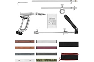 SEAAN Affilacoltelli manuale Professional 8 Whetstones, Affilacoltelli Flip Design con rotazione di 360 ° per la cucina di casa, Rettifica di parti di precisione