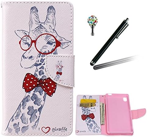 Sony Xperia M4 Aqua Case,Yaking (3 in 1 Set) PU Leather Stand Flip Cover Wallet Phone Case for Sony Xperia M4 Aqua mit 1 x Touchpen and 1 x Bling Glitter Dust Plug
