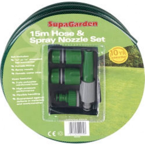Preisvergleich Produktbild Schlauch & Sprühdüse Set 15 m