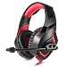 Produktbild Fulltime E-Gadget Gaming Headset 3,5-mm-Stereo-USB Kopfhörer mit Mic Volume Control LED Licht für PC PS4 Xbox One (Rot)