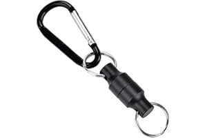 MAGT Hook Fishing Magnet Fishing Strongest Magnetic Clip Release Magnetic Hanging Holder Carabiners Aluminum Unique Keychain Hook Magnet Buckle for Fly Fishing
