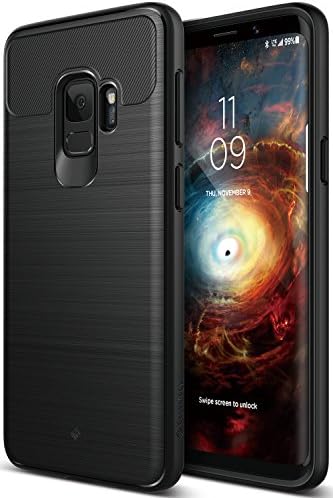 Galaxy S9 Case, Caseology [Vault Series] Slim Protective Shock Absorbing TPU Rugged Protection Textured Grip Black for Samsung Galaxy S9 (2018) - Black