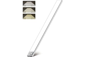 ‎JUSLACO JusLaco Unterbauleuchte Küche LED, 3 Farbtemperatur Dimmbar Schrankbeleuchtung, 3000mAh Wiederaufladbar Nachtlicht mit Bewegungsmelder, 40cm LED Leiste für Küche, Schlafzimmer, Treppe, Schrank
