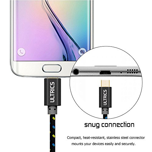ULTRICS® Micro USB Kabel Nylon geflochtenes Aufladeeinheits-Kabel 10ft / 3M Tangle geben Synchronisierungsauflade USB-androides Aufladeeinheits-Blei für Samsung-Galaxie, Sony, Nokia, Microsoft, HTC, Motorola, Kindle, Nexus, Huawei, LG, Xiaomi, OPPO – Lebenszeit-Garantie, Geld frei zurück Garantie - 2