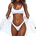 Produktbild WWricotta Women Push-Up Padded Bra Beach Bikini Set Swimsuit Swimwear( Weiß,M)