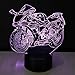Produktbild 3D Motorrad Led Nachtlicht Bulbing Licht Spielzeug Farbe Veränderbar Tischlampe Methacrylat Platte Kinder Nachtlicht Lamparas Without remote control
