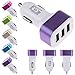 LipiWorld Style Car Charger, 3-Port USB Car Charger With Smart Sharing for iPad,iPhone,Samsung,Google,Sony,LG,HTC and More each USB Port Fast Charger Car Charger RS.189.00