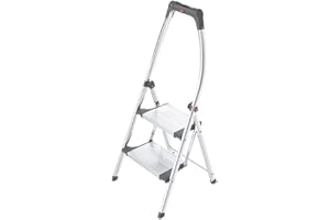 Hailo LivingStep Plus - Taburete de aluminio con estribo alto de seguridad (2 peldaños)