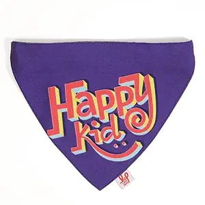 Lana Paws Happy Kid Adjustable & Comfortable Dog Bandana Scarf, Purple (Size, M-L)