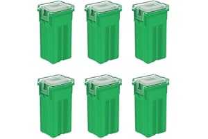 Gebildet 6st 12V-24V Automotive Tall Profile Jcase Box Formed Assorted Säkring för lastbilar, bilar och SUV, båt(40A)
