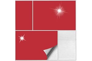 Kiwistar Naklejka na płytki, czerwona, błyszcząca, 30 x 60 cm, 1 sztuka, samoprzylepna, wzór na płytki, naklejki ścienne