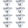 8 Pieces Fixed Castor Wheels Small Wheel Castors Trolleys Castor for Furniture Appliances Drawer Equipment Fixed Castor Replacement