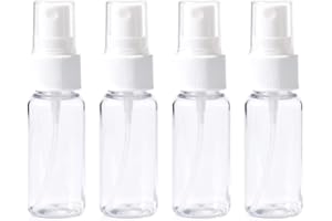 ANMOYIXIA Sprühflasche 4 X 20ml Kleine Sprühflasche Spray Bottle Transparente Zerstäuber Flaschen Tragbares Reiseflaschen Set Leer Kleine Kosmetika Sprayflasche für Parfüms Öle Alkohol und Wasser (4 x 20ml)