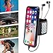 Produktbild WANPOOL Sportarmband für iPhone X (Schwarz) - Open-Face-Armband/Handgelenkband Halterung, inklusive Standard-Band passt an 11" - 20" Armumfang & extra kleinem Band für 7" - 12"