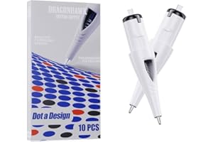 DRAGONHAWK Dragonghwk Pratice Tattoo Cartridges Needles with Ballpoint for Dotwork Drawing on Pratice Skin & Paper with 10pcs (black)