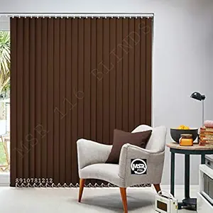 MSR 116 Vertical Blinds/Curtains and Shades for Home Furnishing(Balcony,Kitchen,Bedroom,Bathroom etc) White (18 ft(W) 9.5 ft(H))