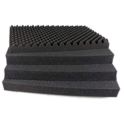Preisvergleich Produktbild BUZE Koffereinlagen Set Würfelschaumstoff Fotokoffer Waffenkoffer Transportkoffer (500mm x 350mm x 47mm) für 35 Liter Koffer