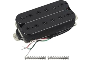 IKN FLEOR Alnico 5 Double Coil Pickup Bridge Gitara Humbucker przetworniki regulowane sześciokątne śruby słupki do części gitary elektrycznej, czarny