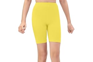 NetSetUK Girls Kids Cycling Shorts Plain Strechy Sports Dance School P.E Gym Summer Girls' Shorts Pants for Activewear