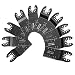 Produktbild KKmoon 10 PCS HCS 93x34 mm Sägeblätter aus Kohlenstoffstahl Bimetall, Multitool Sägeblattsortiment Multifunktionswerkzeug Oszillierwerkzeug Zubehör für Dremel Fein Multimaster Bosch Schwarz