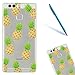 Produktbild Silikon Handytasche für Huawei P9,P9 Gel Schale,CLTPY [Kratzfeste] [Stoßfest] Transparent Klar Malerei Muster Design TPU Bumper Case Etui für Huawei P9,Ultra Dünn Super Leicht [Perfekt Passen] Soft Schutzhülle für Huawei P9 - Ananas + 1x Stylus