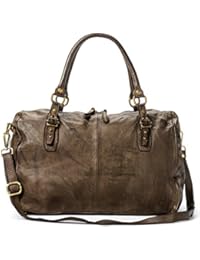 Bolso para mujer, Piel genuina, Vintage, Modelo Panama, Made in Italy