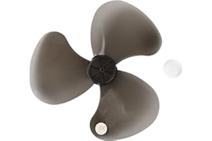 MSemis Reemplazo Paletas de Ventilador 16 Inches Aspas de Ventilador 5 Hojas de Plástico Transparentes Accesorios de Ventiladores Ventilador de Pie Negro A One Size