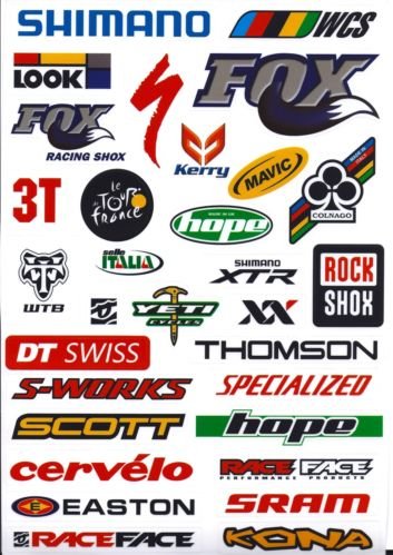 Honestar 25 x Outdoor Bicycle Cycling Mountain Bike Skateboard Decal Stickers *1 Sheet UK Honestar 25 x Outdoor Bicycle Cycling Mountain Bike Skateboard Decal Stickers *1 Sheet UK