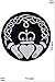 Produktbild Patch-Iron-Claddagh - Herz - Irland - black silver - - Länder - Irland - Iron On Patches - Aufnäher Embleme Bügelbild Aufbügler