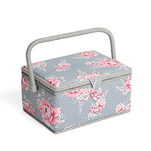Hobbygift Nähkästchen Groves Exklusive Print Collection Nähkästchen, Baumwoll-Mischgewebe, schöne Bloom, mittel