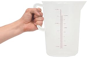 Acense Polypropylene Measuring Jug, Precise Measurement, Perfect Narrow Stem, Spillage-Free, Multi-Purpose Flour, Ground Almonds, Sugar, Milk, Oil, Dishwasher Safe, Capacity: 3ltr/70.5fl.oz