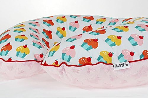 Boppy Cover Handmade Nursing pillow for Girl Cotton Minky Cover With Zipper Muffins, Cupcake