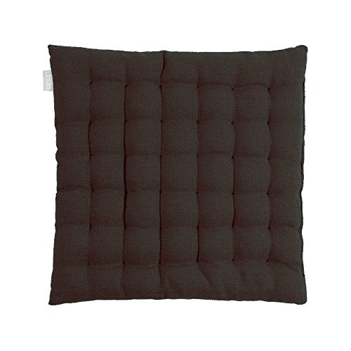 LINUM Sitzkissen PEPPER H01 schwarz 40cm x 40cm x 4cm, Dekokissen, Kissen, Wohntextilien