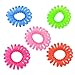 5 Pcs Red Pink Blue Multicolor Elastic Circle Hair Tie Ponytail Holders