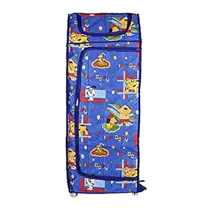 Archana Multipurpose Foldable/Collapsible Premium Plastic Baby, Kids almirah, Wardrobe, Cupboard, Clothes Storage, Organizer, Toy Box for Living Room Bedroom (5 Shelf, Blue)